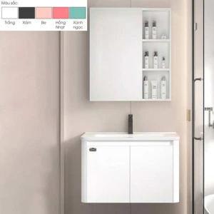 Bộ tủ chậu Akhoa PVC01 60CM