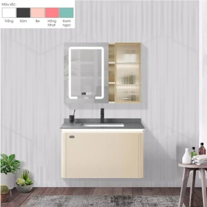 Bộ tủ chậu Akhoa PVC07 60CM