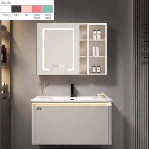 Bộ tủ chậu Akhoa PVC07 80CM