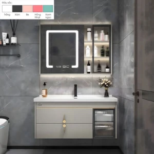 Bộ tủ chậu Akhoa PVC11 80cm