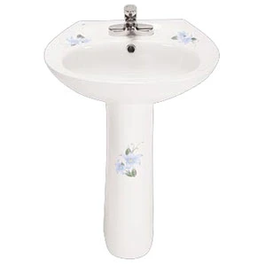 Chậu rửa Hảo Cảnh HC C01D hoa văn HC-21 chân dài