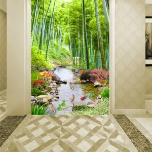 Gạch tranh 5D in theo yêu cầu chủ đề phong cảnh