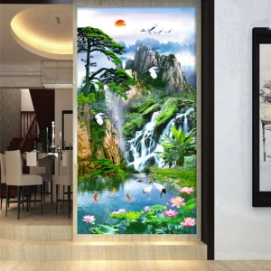 Gạch tranh 5D in theo yêu cầu chủ đề sơn thủy