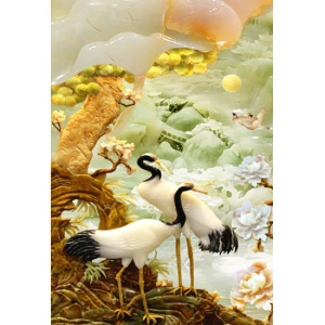 Gạch tranh 5D in theo yêu cầu chủ đề tùng hạc