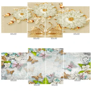 Gạch tranh 5D in theo yêu cầu tranh 4 viên