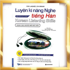 Sách gốc bản quyền Luyện Kĩ Năng Nghe Tiếng Hàn - Dành Cho Người Mới Bắt Đầu (Kèm CD)
