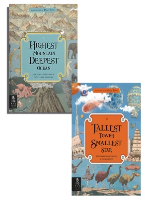 Combo: Highest mountain deepest ocean - Tallest tower smallest star