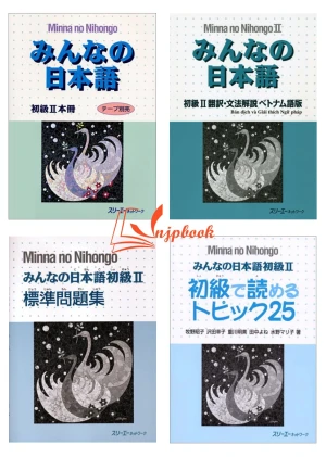 Bộ Minna no Nihongo Sơ Cấp 2 Bản Cũ - Bộ 4 cuốn