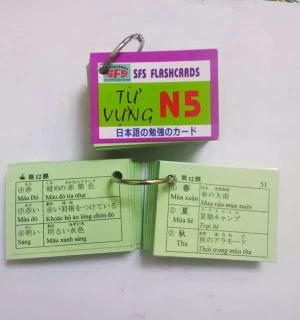 Flashcard Tiếng Nhật Thẻ học tiếng Nhật Từ Vựng N5 - vnjpbook