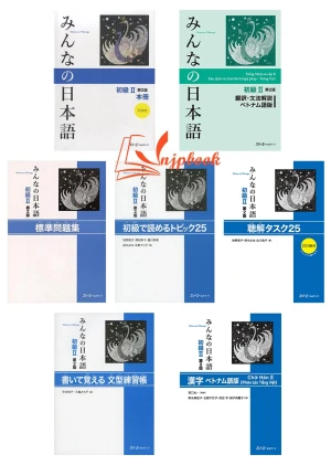 FREE SHIP Bộ Minna no Nihongo Sơ Cấp 2 - Bộ 7 cuốn (Sách in màu) - Sách tiếng Nhật vnjpbook