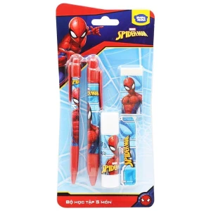 Bộ Dụng Cụ Học Tập 5 Món Marvel Spider-Man - HooHooHaHa VPH13-1405