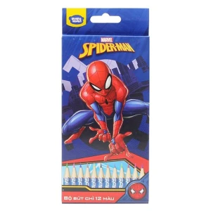 Hộp 12 Bút Chì Màu Marvel Spider-Man - HooHooHaHa VPH13-1406