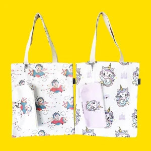 Túi Xách Vải Quai Xách 01 Ngăn Kèm Bóp Viết