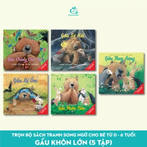 Bộ sách tranh song ngữ cho bé 0 - 6 tuổi: Gấu khôn lớn (5 tập) - Ehomebooks