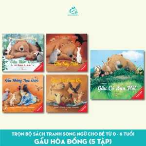 Bộ sách tranh song ngữ cho trẻ từ 0 - 6 tuổi: Gấu hoà đồng (5 tập) - Ehomebooks