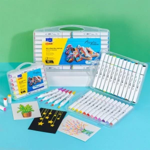 Acrylic Markers 2 đầu ngòi/Bút sơn/ Bút lông 12/24/36 màu ThiênLong Colokit