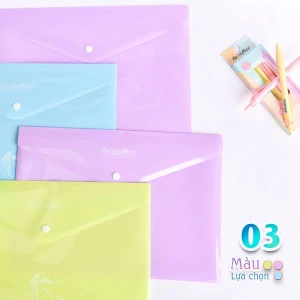 Bìa nút Pazto màu Pastel A4 Thiên Long Flexoffice FO-CBF009