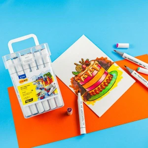 Bút dạ màu - bút marker 36 màu Thiên Long Colokit ART MARKER AM-C005 - Tặng Postcard