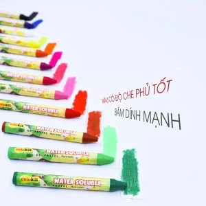 Bút sáp đa năng 12 màu rửa được Colo Art Thiên Long Colokit - WSO-C001- Sáng tạo tranh nổi