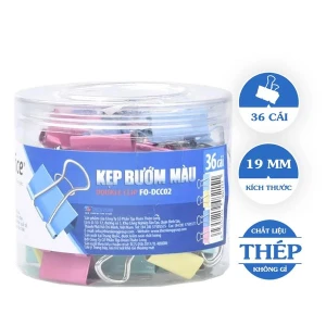 Kẹp bướm màu Flexoffice 19mm FO-DCC02 (FS)