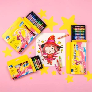 Sáp 12/18/24 màu rửa được - Washable Crayons Thiên Long Colokit - Nhân vật Futy Akooland thế giới học cụ thần kỳ