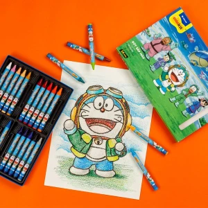 Sáp 24 màu Thiên Long Colokit Doraemon CR-C06/DO - Tiêu chuẩn Mỹ - Phiên bản Nobita's Sky Utopia 2023