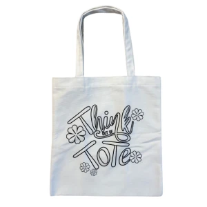 Túi Canvas trắng 38x34.5cm Think Tote