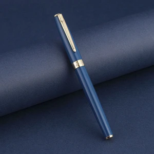 Bút Picasso 717 RBL Bút ký dạ bi xanh cài vàng