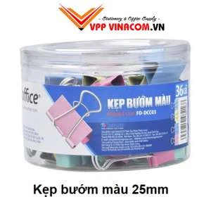 Kẹp Bướm Màu 25mm Flexoffice FO-DCC03