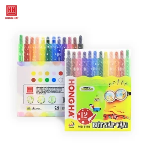 Bút sáp vặn Minions 12 màu - 8118