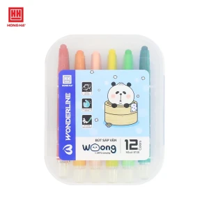 Bút sáp vặn ngắn Little Woong 12 màu - 8138