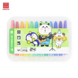 Bút sáp vặn ngắn Little Woong 24 màu - 8140