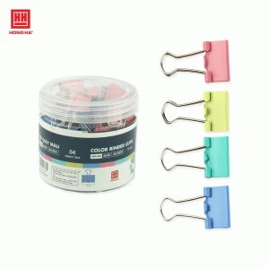 Kẹp bướm, kẹp giấy màu Hồng Hà 15mm (hộp 60 chiếc) - 6638