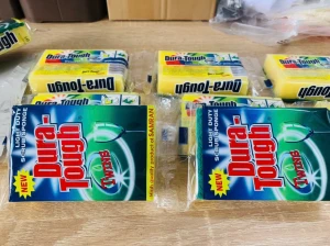 Miếng rửa chén bát 2 mặt xanh vàng