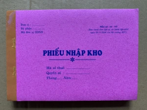 Phiếu nhập kho 2 liên 12.5 x 18.5 cm