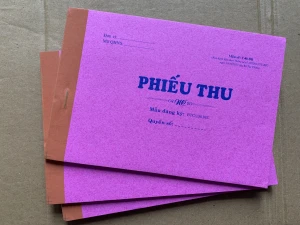 Phiếu thu 1 liên 12.5 18.5 cm ( 40 tờ)
