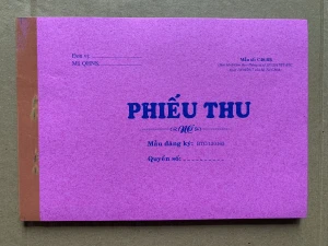 Phiếu thu 2 liên 76 tờ 12.5 18.5 cm