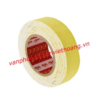 Băng dính Xốp vàng 2 mặt 2cm