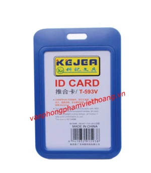 Bao nhựa đựng thẻ 1 mặt ID CARD T-593V (nắp trượt)