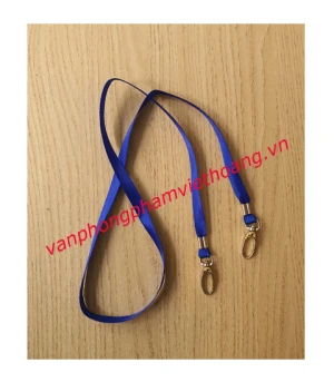 Dây lụa đeo thẻ 2 đầu móc sắt 1cm