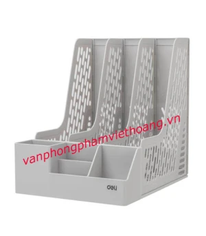 File nan nhựa 3 ngăn đứng có cắm bút Deli EZ00112