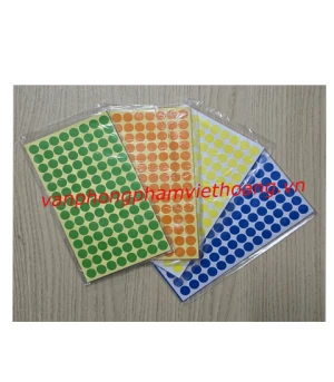 Giấy dán nhãn tròn phi 10mm (các màu)