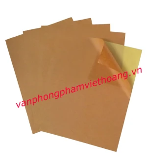 Giấy Decal A4 da bò (Giấy Kraft)