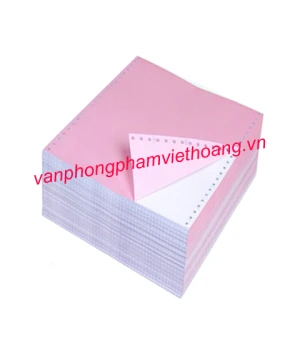 Giấy in Carbonless liên tục A5 2 liên (khổ 240mm)