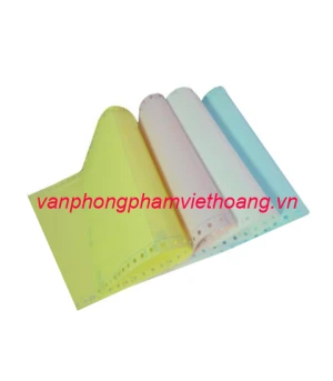Giấy in Carbonless liên tục A5 4 liên (khổ 240mm)