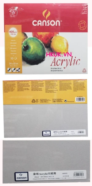 Canson 400gram chuyên vẽ màu acrylic