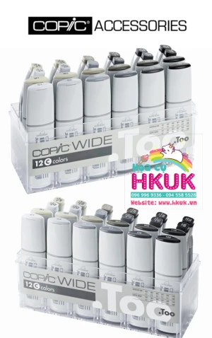 copic wide set 12 màu wide + 12 ống mực various ink
