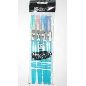 HKUK Bút cọ đựng nước water brush waterbrush Zig Kuretake BrusH2O Long set 4 cây