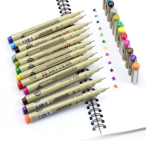 [ HKUK ] Bút Line Màu 12 cây chống nước Superior ngòi 0.5