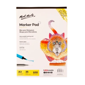 HKUK Giấy vẽ màu dạ , bút lông , marker , touchliit , copic Mont Marte Size A4 100gsm 25 tờ